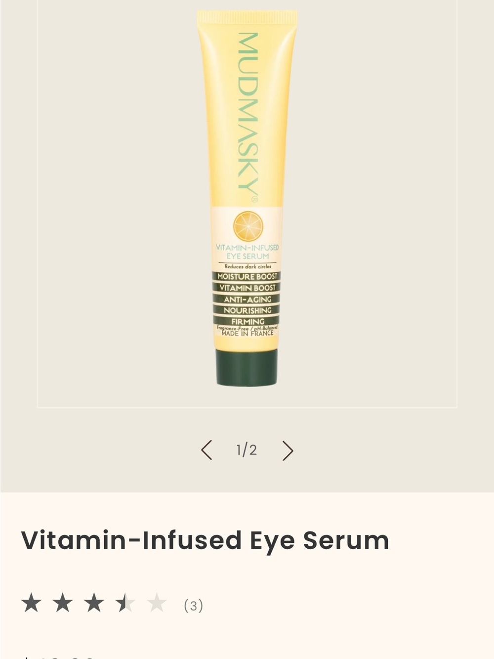 Mudmasky Yellow Vitamin-Infused Eye Serum